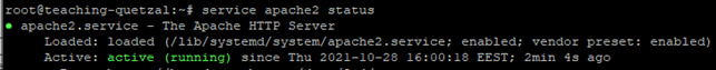 Restart Apache process