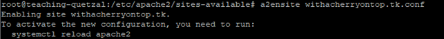 Apache enable site