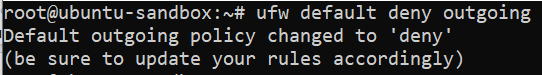 ufw default policy