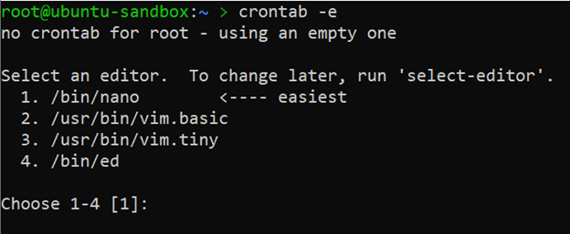 crontab instantiation