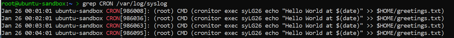 Filter CRON logs