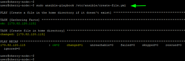 Run Ansible playbook