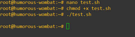 execute a script with a shell variable