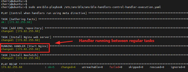 Change Ansible handlers execution flow