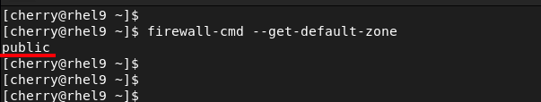 firewall-cmd --get-default-zone