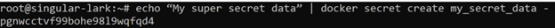 docker secret create