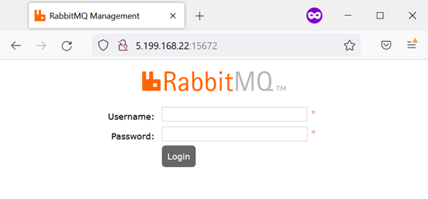 RabbitMQ web interface