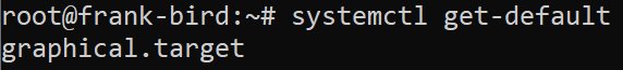 systemctl get-default