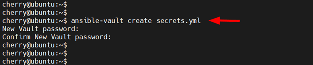 ansible-vault create