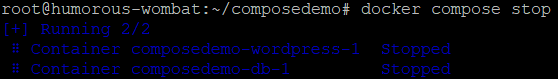 docker compose stop