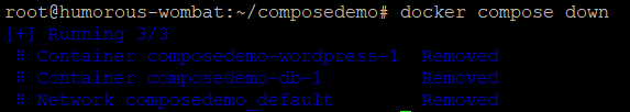 docker compose down