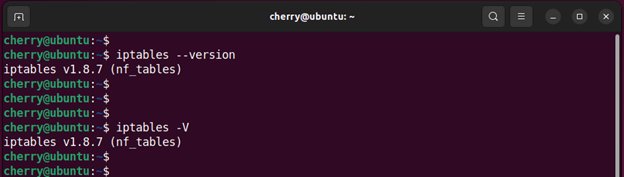 iptables --version