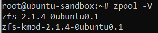 zpool -V