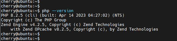 php --version