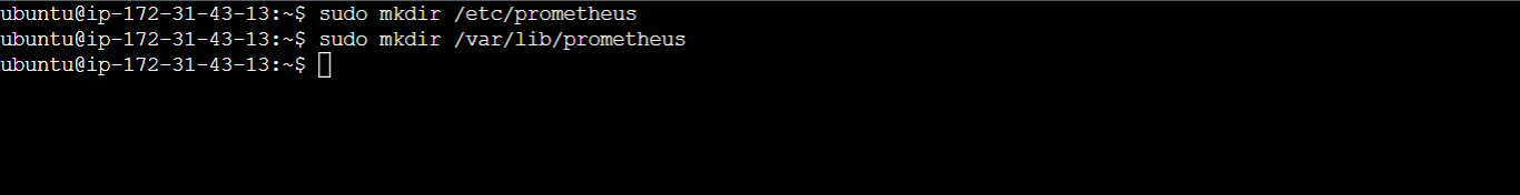 create directories for Prometheus