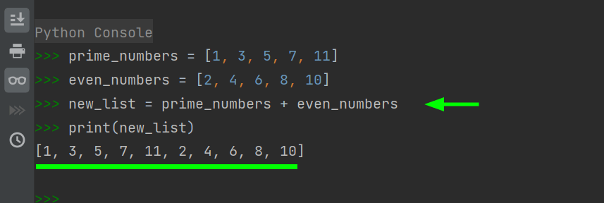 Python concatenate()