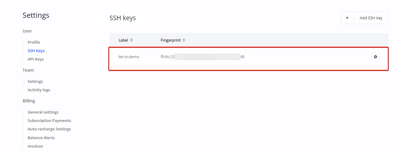 View SSH key