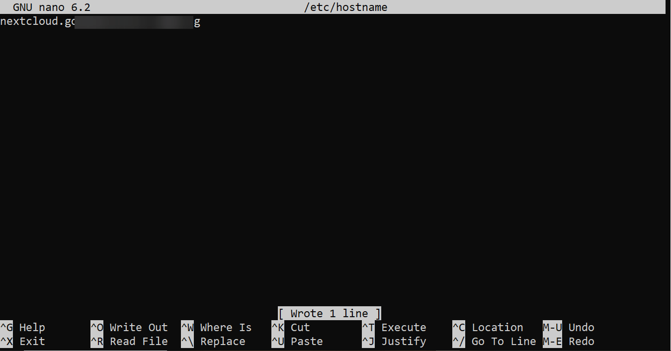 Update server hostname