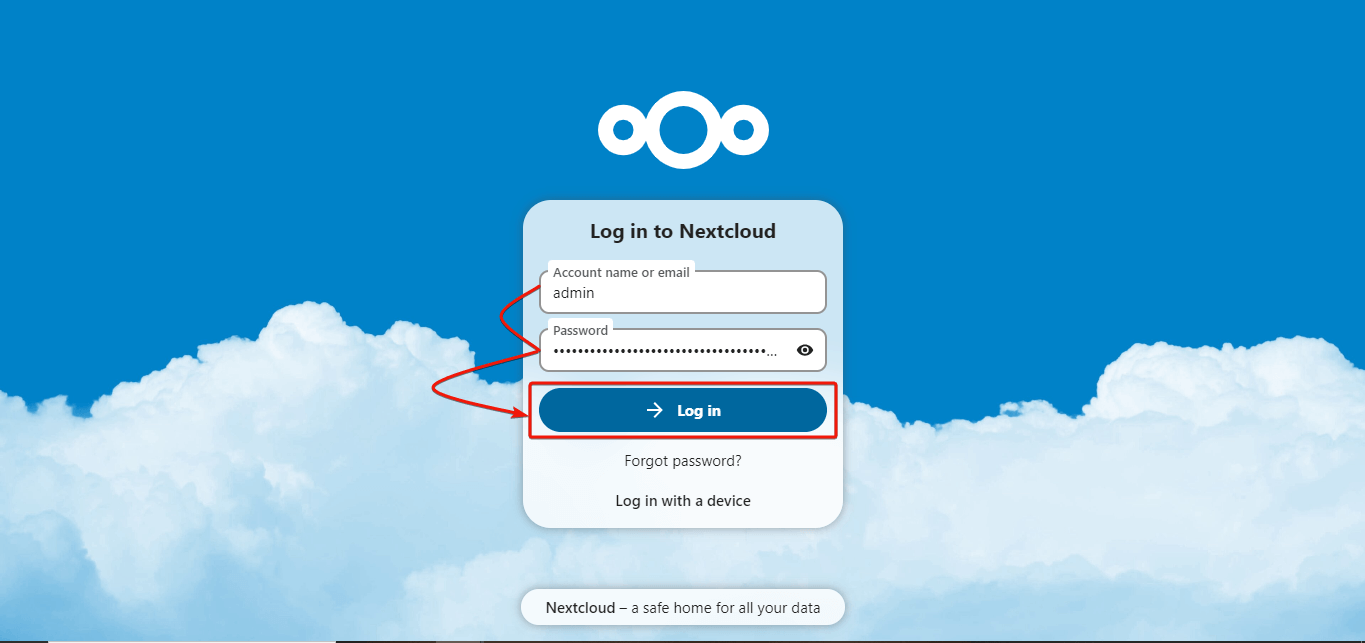 Nextcloud login