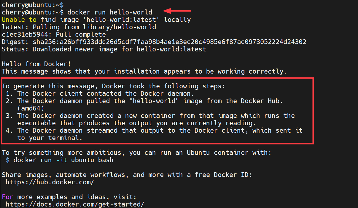 test-docker-installation-run-hello-world