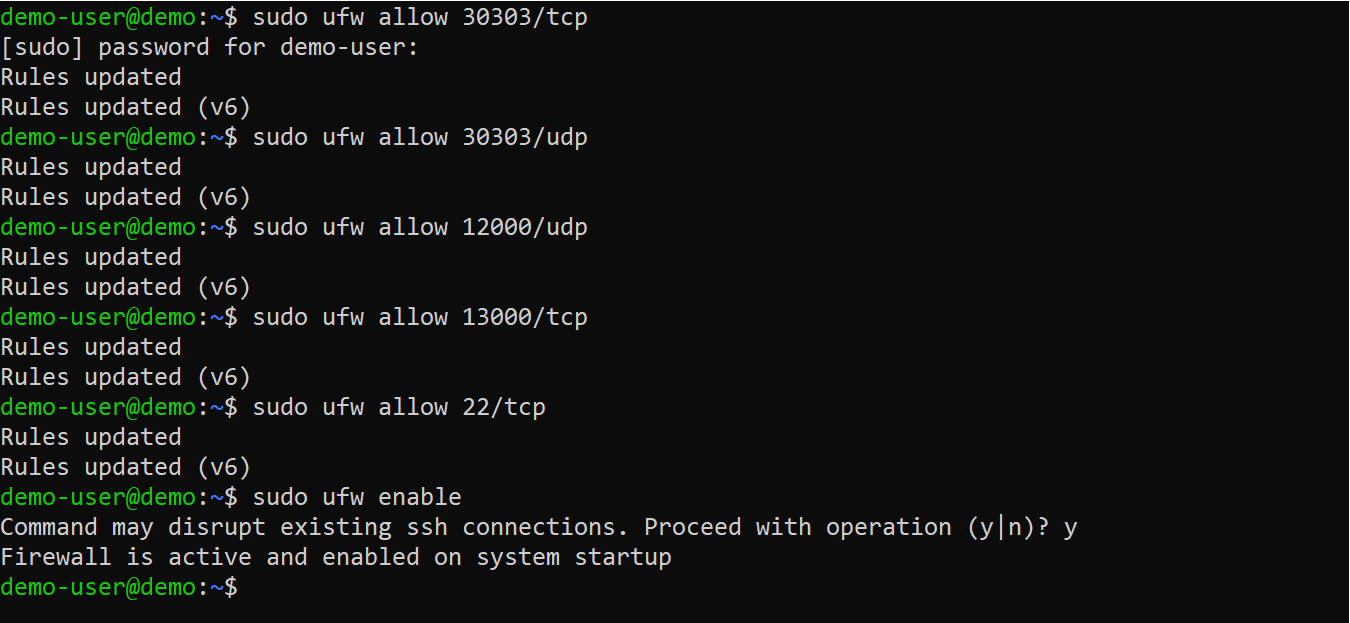 Configure firewall rules