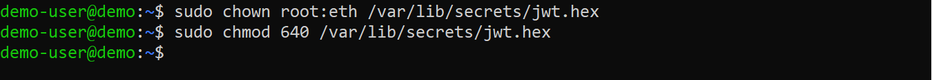 Set permissions for the secret file