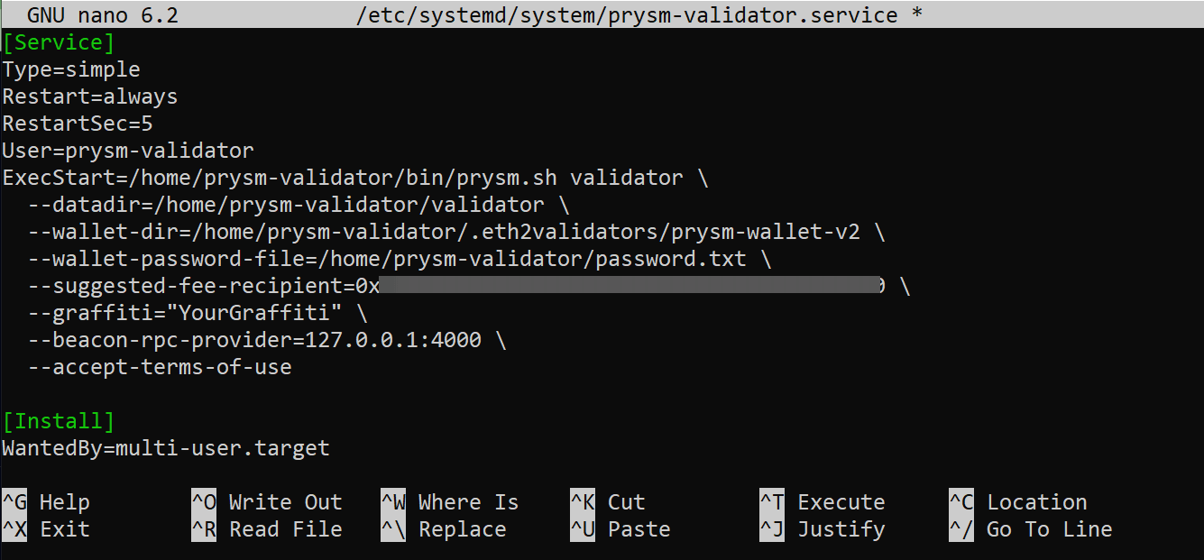 Validator service file