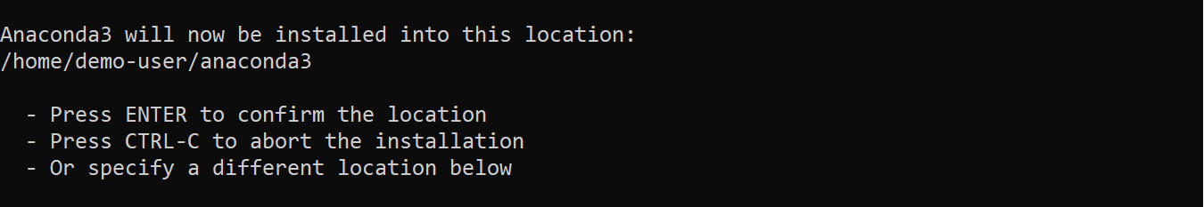 Specify installation location