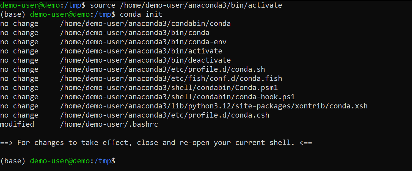 Initialize Anaconda