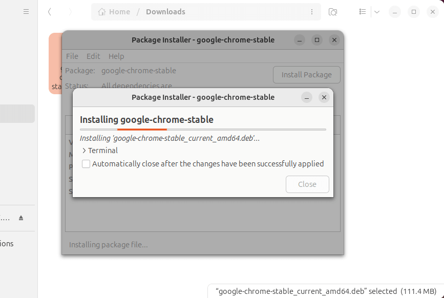 google-chrome-package-installation-GDebi-in-progress