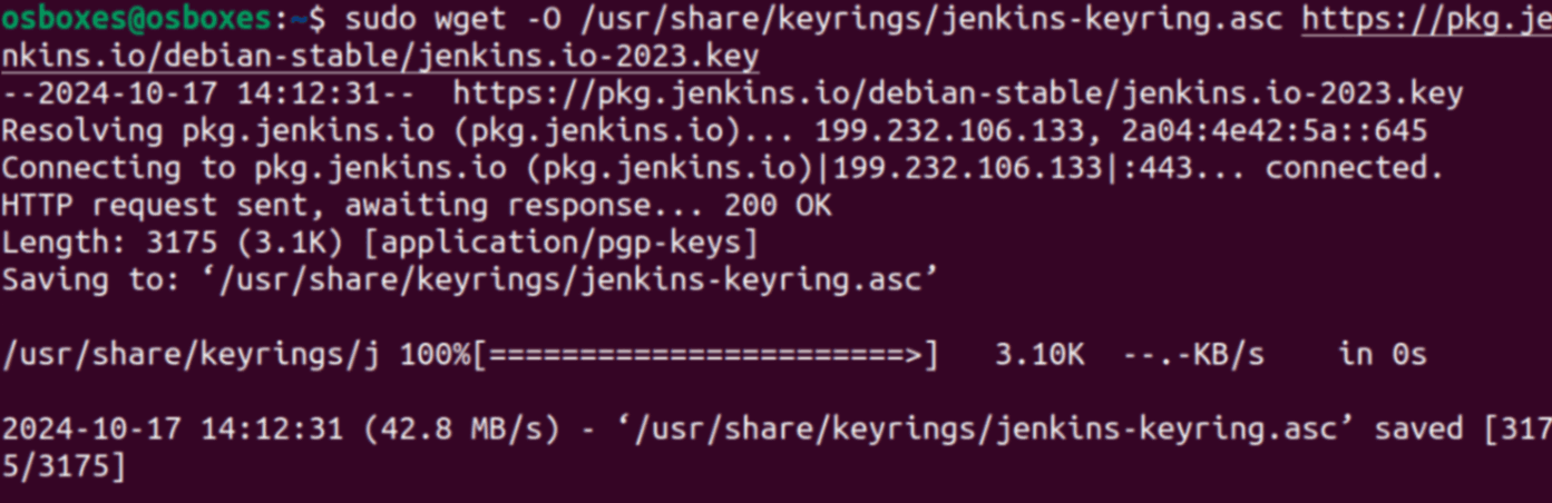 Jenkins GPG key