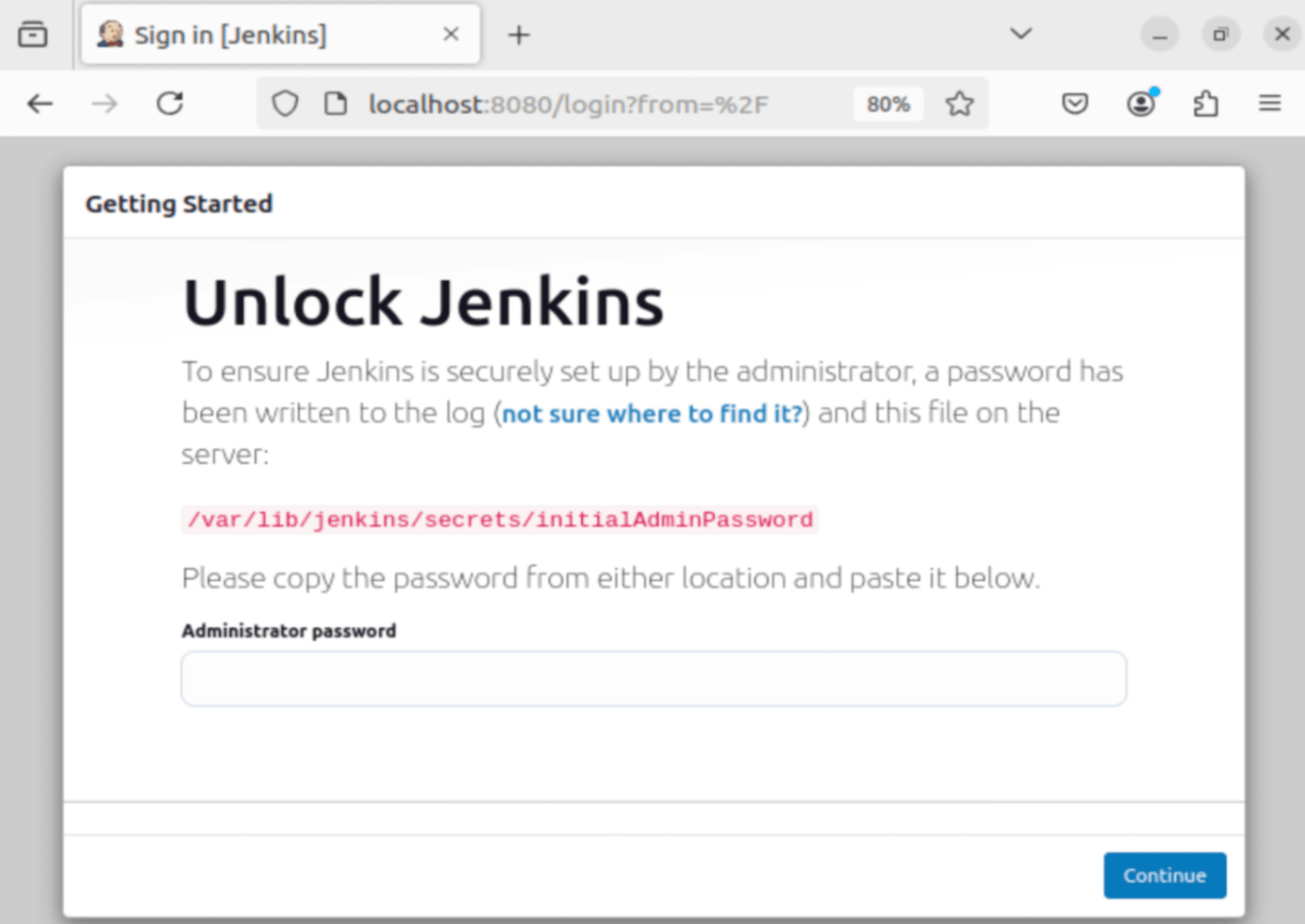 Unlock Jenkins