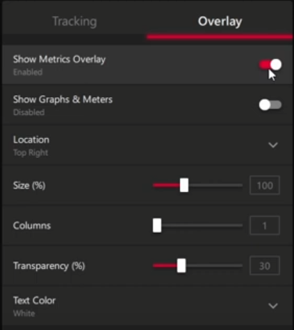 AMD Radeon Performance Overlay