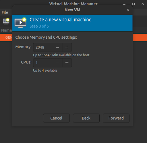 Add memory to vm