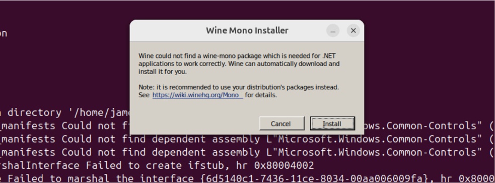 Wine Mono Installer